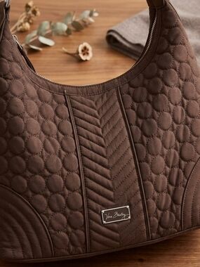 Vera Bradley Espresso Microfiber Handbag